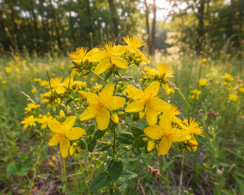 Johanniskraut Pflanze in der Natur 5.4 Bildformat